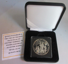 Load image into Gallery viewer, 1994 FIRST MEN ON THE MOON MARSHALL ISLANDS BUNC $5 FIVE DOLLAR COIN BOX &amp; COA
