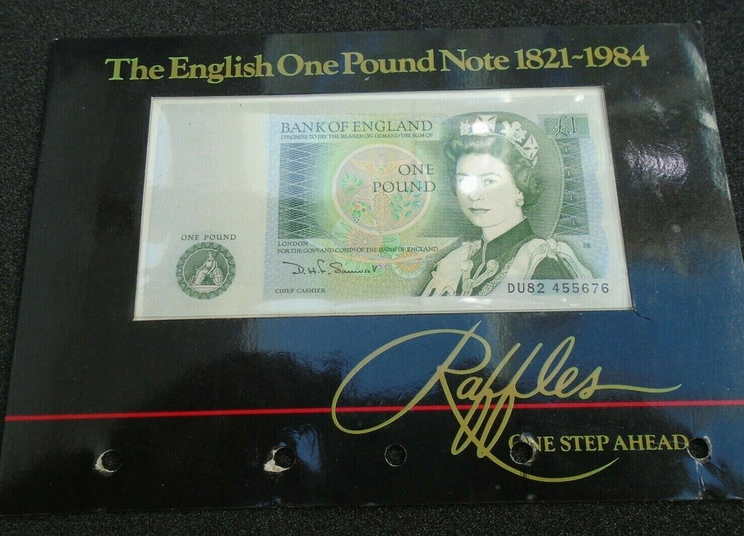 £1 BANK NOTE RAFFLES ENGLISH ONE POUND NOTE 1821- 1984 LAST YEAR OF THE £1 NOTE