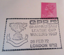 Load image into Gallery viewer, 1970&#39;s VINTAGE FOOTBALL STAMP COVER QUEENS PARK RANGERS FC
