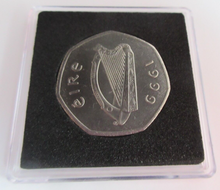 Load image into Gallery viewer, 1999 IRELAND WOODCOCK &amp; HARP EF-UNC FIFTY PENCE 50P COIN BOX &amp; COA
