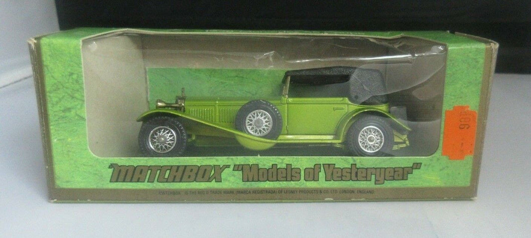 1928 Mercedes SS Coupe Y-16 Matchbox 'Models of Yesteryear' Box Great Condition