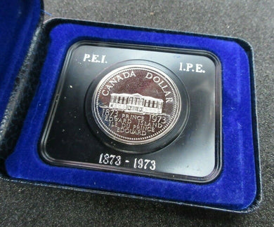1973 Canada Dollar EDWARD ISLAND 100 ANIVERSARY Coin and Box IN HOLDER 1873 1973