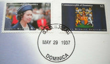 Load image into Gallery viewer, 1947-1997 WEDDING DAY &amp; GOLDEN WEDDING QEII &amp; PRINCE PHILIP DOUBLE STAMP COVER
