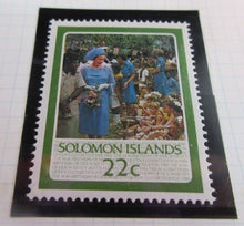 Load image into Gallery viewer, 1986 QUEEN ELIZABETH II 60TH BIRTHDAY SOLOMON ISLANDS STAMPS &amp; ALBUM SHEET
