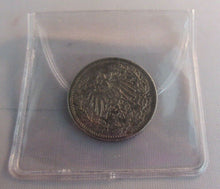 Load image into Gallery viewer, 1914 DEUTSCHES REICH SILVER UNC 1/2 MARK COIN IN CLEAR PROTECTIVE FLIP
