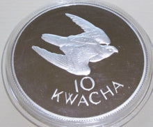 Load image into Gallery viewer, 1979 ROYAL MINT ZAMBIA 10 KWACHA SILVER PROOF Taita Falcon COIN CONSERVATION
