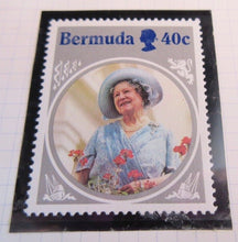 Load image into Gallery viewer, 1985 HMQE QUEEN MOTHER 85th ANNIV COLLECTION BERMUDA STAMPS ALBUM SHEET
