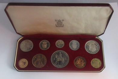 1953 Coronation Queen Elizabeth II UK Proof 10 Coin Set In Original Box