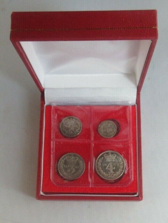 1868 Maundy Money Queen Victoria Bun Head Sealed/Boxed AUnc - Unc Spink Ref 3916