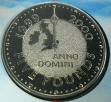 Load image into Gallery viewer, 1999-2000 MILLENNIUM MOMENT COIN COVER  BUNC ANNO DOMINI £5 COIN COVER PNC &amp; COA
