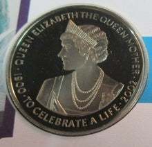 Load image into Gallery viewer, 1900-2002 HM QUEEN ELIZABETH QUEEN MOTHER PROOF GHANA 100 SIKA COIN COVER PNC
