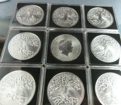 2021 Silver 1 oz .9999 Fine Silver Tree of Life Hebrew Niue Dollar Coin