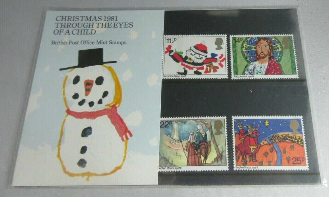 1981 CHRISTMAS THROUGH THE EYES OF A CHILD BRITISH MINT STAMPS PRESENTATION PACK