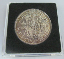 Load image into Gallery viewer, 1943 GEORGE VI BARE HEAD COINAGE HALF 1/2 CROWN UNC IN QUADRANT CAPSULE
