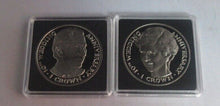 Load image into Gallery viewer, 1991 Diana and Charles 10th Wedding Anniversary 2x 1 Crown IOM Coin Quad Capsule
