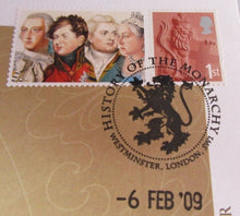 Load image into Gallery viewer, GEORGE III REIGN 1760-1820 COMMEMORATIVE COVER INFORMATION CARD &amp; ALBUM SHEET
