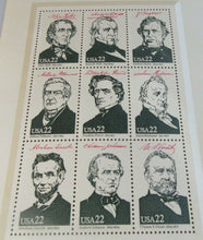 Load image into Gallery viewer, 1986 INTERNATIONAL STAMP SHOW PRESIDENTS OF THE UNITED STATES MNH 4 SHEETS
