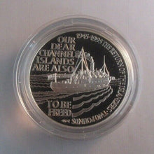 Load image into Gallery viewer, END OF WORLD WAR II 1945-1995 SILVER PROOF 1995 £2 ALDERNEY CROWN SIZE COIN
