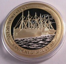 Load image into Gallery viewer, 2013 SHIPS THAT MADE HISTORY SS GREAT WESTERN PROOF SILVER PLATED MEDAL &amp; COA
