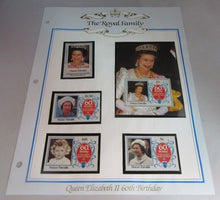 Load image into Gallery viewer, 1986 QUEEN ELIZABETH II 60TH BIRTHDAY NIUTAO TUVALU STAMPS &amp; ALBUM SHEET
