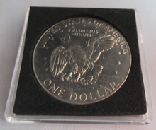 Load image into Gallery viewer, 1974 USA D THE EAGLE HAS LANDED EARTH SHOT ONE DOLLAR $1 COIN UNC CAPSULE &amp; COA
