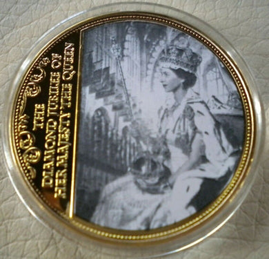 1952-2012 CELEBRATING THE 60 YEAR REIGN HM QUEEN ELIZABETH II MEDALWITH CAPSULE