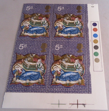 Load image into Gallery viewer, 1970 CHRISTMAS 4d &amp; 5d  STAMPS MNH WITH TRAFFIC LIGHTS CLEAR FRONT STAMP HOLDER.
