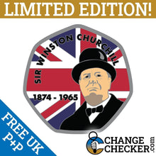 Load image into Gallery viewer, Sir Winston Churchill 2022 Rare 50p Shaped Coin World War 2 WWII LIMITED TO 100
