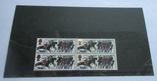 Load image into Gallery viewer, 1966 BATTLE OF HASTINGS BLOCK OF 4 1/3 STAMPS MNH &amp; CLEAR FRONTED STAMP HOLDER
