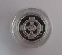 Load image into Gallery viewer, 1996 Celtic Cross Silver Proof UK Royal Mint £1 Coin Boxed With COA
