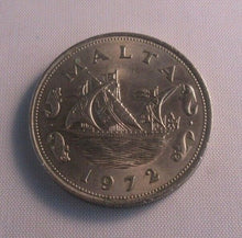 Load image into Gallery viewer, 1972 Barge of the Grandmaster Malta - BUnc 10 Cents Coin
