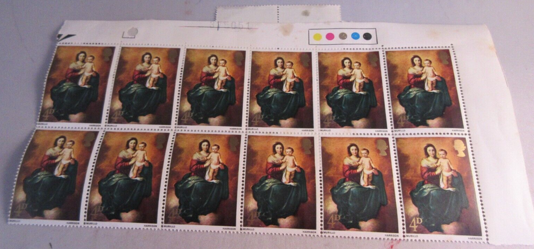 1967 MURILLO HARRISON MADONNA & CHILD 4d 15 X STAMPS MNH WATER DAMAGED