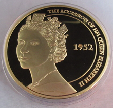 Load image into Gallery viewer, 2012 PORTRAITS OF THE QUEEN GOLD PLATED PROOF MEDAL SET WITH COA &amp; BOX 12 MEDALS
