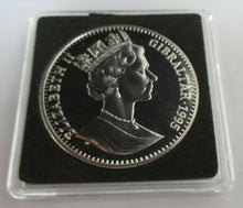 Load image into Gallery viewer, 1995 JUMPING ISLAND GAMES GIBRALTAR PROOF LIKE ONE CROWN COIN BOX &amp; COA

