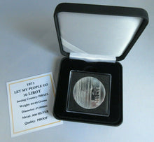 Load image into Gallery viewer, 1971 LET MY PEOPLE GO SILVER PROOF ISRAEL 10 LIROT .900 SILVER COIN BOX &amp; COA
