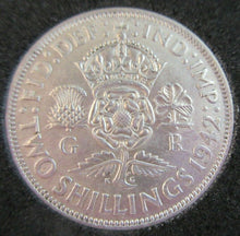 Load image into Gallery viewer, 1942 KING GEORGE VI  .500 SILVER FLORIN TWO SHILLINGS COIN WITH QUADRANT CAPSULE
