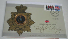 Load image into Gallery viewer, 2008 HISTORY OF THE BRITISH ARMY COMMEMORATIVE COLOURED MEDAL COVER PNC
