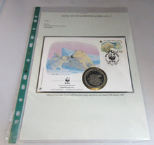 Load image into Gallery viewer, 1987 WWF FOR NATURE POLAR BEARS OFFICIAL FIRST DAY COVER S/PLATED PR MEDAL PNC
