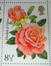 Load image into Gallery viewer, 1976 ELIZABETH OF GLAMIS ROSE 8 1/2P BLOCK OF EIGHT STAMPS MNH &amp; TRAFFIC LIGHTS
