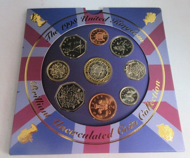 1998 UK BRILLIANT UNCIRCULATED COIN COLLECTION ROYAL MINT PACK