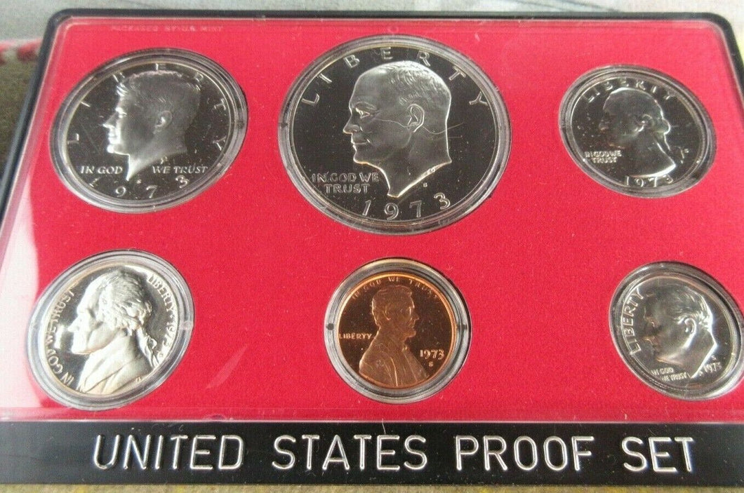 USA PROOF 6 COIN SET 1973 SANFASICO MINT MOON LANDING $1 DOLLAR - CENT US MINT