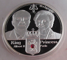 Load image into Gallery viewer, 2012 ROYAL DYNASTIES OF EUROPE KING ALBERT PRINCESS PAOLA S/P PROOF MEDAL &amp; COA
