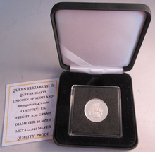 Load image into Gallery viewer, 2004 QUEENS BEASTS £1 ONE POUND SILVER PROOF COIN UNICORN OF SCOTLAND BOX &amp; COA
