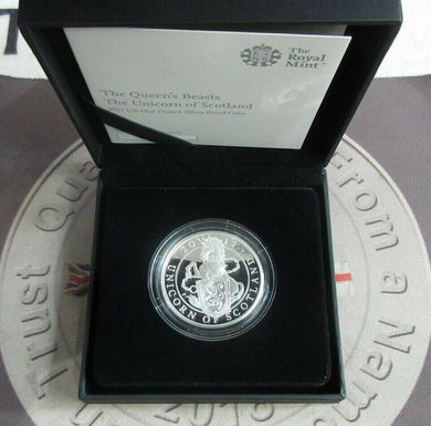 The Unicorn of Scotland 2017 1oz Silver Proof UK £2 Coin In Royal Mint Box + COA
