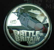 Load image into Gallery viewer, 2010 BATTLE OF BRITAIN .925 SILVER PROOF £5 COIN GUERNSEY JERSEY &amp; COOK ISLANDS
