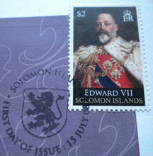 Load image into Gallery viewer, 1901-1910 EDWARD VII HISTORY OF THE MONARCHY ONE DOLLAR FIRST DAY COIN COVER PNC
