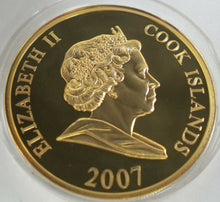Load image into Gallery viewer, YEAR OF THE THREE KINGS 1936 2007 GOLD PLATED PROOF COOK ISLANDS  $1 COIN
