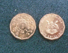 Load image into Gallery viewer, 1987 50P SHAPED BANK OF UGANDA TEN SHILLINGS &amp; 20P SHAPED 5 SHILLINGS MULTI LIST
