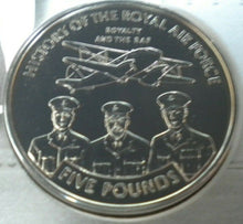 Load image into Gallery viewer, 2008 ROYALTY &amp; THE RAF, HISTORY OF THE ROYAL AIR FORCE BUNC £5 COIN COVER PNC
