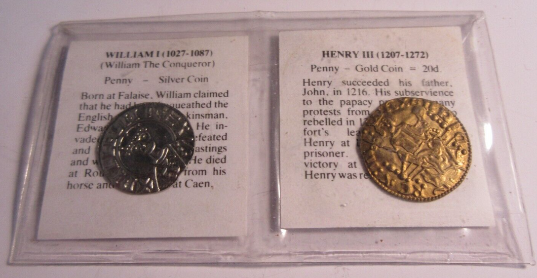 WILLIAM I PENNY & HENRY III PENNY OBVERSE RE-STRIKES